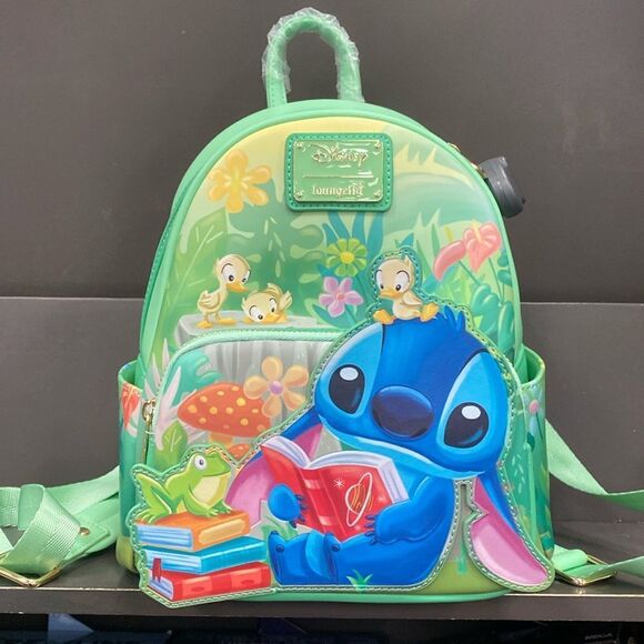 💎Rare Exclusive Stitch Lost Woodland Realm Stitch Backpack - Picture 1 of 4